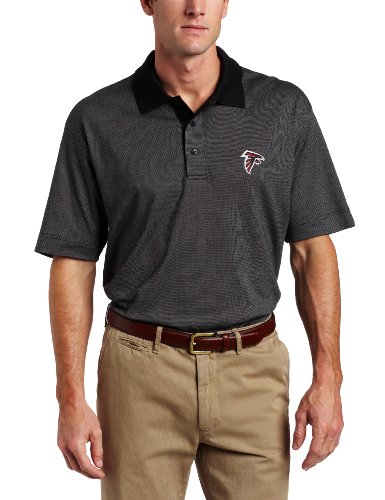 NFL Atlanta Falcons Men's DryTec Birdseye Polo, Black, X-Large
