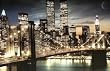 (24x36) Manhattan Lights New York City Skyline Art Poster Print