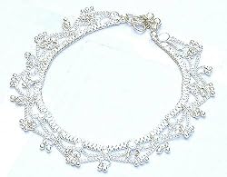 Sterling Silver Jewelry Ankle Bracelet Pairs 10.25 inches (sanklt007)