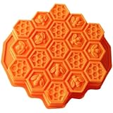 Wholeport Honeycomb Cake Molds for Kids 17-Hole Silicone Baking Cake Mold Bakeware