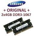 SAMSUNG Original (Mihatsch & Diewald) 8GB Dual Channel Kit 2 x 4 GB 204 pin DDR3-1067 SO-DIMM (1067Mhz, PC3-8500S, CL7) - passend f�r Apple iMac 9,1 10,1 11,1 / mac mini 3,1 4,1