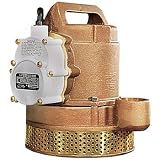 Little Giant 12-CBA 1/2 HP, 83 GPM - Bronze Automatic Submersible Sump Pump, 10' power cord (512155)