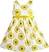 Sunny Fashion Girls Dress Yellow Sunflower School Uniform Party 2-3
