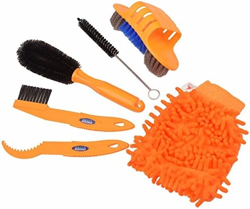 6pcs Professional Bicycle Cleaner Kits Bike Cycling Cleaning Tool Set Tire Integrated Brush Chain Wash