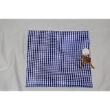 Deep Blue Gingham Check Dupioni Fat Quarter