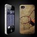 Basketball iPhone Design Basketball Hoop/Grunge Look - iPhone Hard Case - CLEAR Protective iPhone 4/iPhone 4S Case