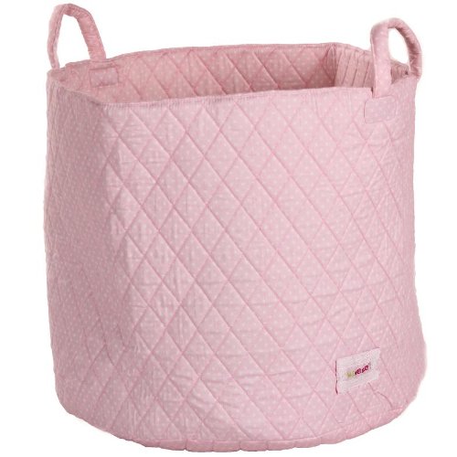 Minene Storage Basket with White Polka Dot (Large Pink) Inexpensive! hoangduong13518