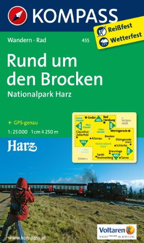 Kompass-Karten Rund um den Brocken - Nationalpark Harz 1 : 25 000: Wanderkarte mit Radrouten. GPS-genau