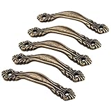 5個入り アンティーク調 引き手 取っ手 キャビネットプルハンドルリング　キッチン家具 装飾用　6.3*1.1cm