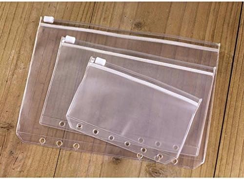A5/A6/A7 Size Plastic Zip Lock Envelope Zipper Wallet Insert Refill Organiser Size:A5