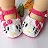 Baby Newborn Infant Girls Crochet Knit Socks Sandals Toddler Shoes Prewalker (Rose Red KT)