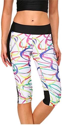 Abundant Life Womens Performance Yoga Capri Activewear White L