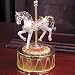 ENAMELED JEWELED KEEPSAKES MUSICAL CAROUSEL HORSE