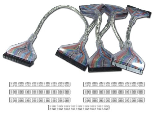 QVS Premium - SCSI internal cable - 50 pin IDC (F) - 50 pin IDC (F) - 5.6 ft - rounded - silver