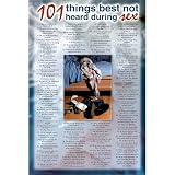 101 Things Best Not Heard During Sex (List) Art Poster Print - 24x36 custom fit with RichAndFramous Black 24 inch Poster Hangers