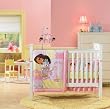 Dora the Explorer 4 Piece Baby Crib Bedding Set by Baby Boom