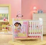 Dora the Explorer 4 Piece Baby Crib Bedding Set by Baby Boom