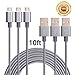 Bestfy(TM) 3Pack 10FT Extra Long Tangle-free Nylon Braided Micro USB 2.0 Charging Cable Cord With Aluminum Heads for Smartphones, tablets, MP3 players and More(Grey)
