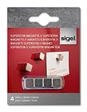 Produkt-Bild: Sigel GL190 Design-Magnetw&uuml;rfel, silber, extra stark (N42), h&auml;lt bis zu 8 Blatt DINA4-Papier (80g/m&sup2;) , vernickelt, 10x10x10 mm, 4 ST