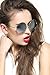 GEELOOK Oversized Round Circle Mirrored Hippie Hipster Sunglasses - Metal Frame