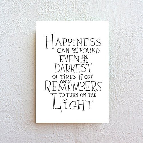Happiness can be found – Harry Potter quote, typography print on fine art paper Happiness can be found – Harry Potter quote, typography print on fine art paper