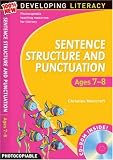 Sentence Structure and Punctuation - Ages 7-8 (Includes CD-Rom): 100% New Developing Literacy: Year 3