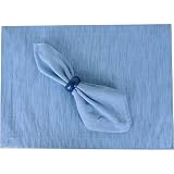 Blue Textured Placemats and Napkins