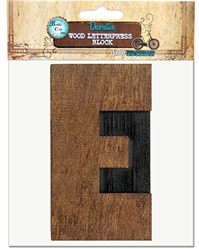Decorative Wood Letterpress Blocks Vintage Edition-Letter E