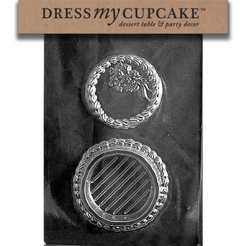 Dress My Cupcake DMCK123 Chocolate Candy Mold, Decorated Cake Pour Box