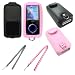 SanDisk Sansa e250 e260 e270 e280 Premium Leather Case with Lanyard - 2 Color Options