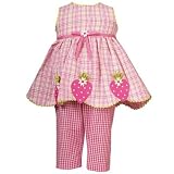 Baby Toddler Girls Clothes PINK STRAWBERRY Capri Set Spring Boutique 12M-4T