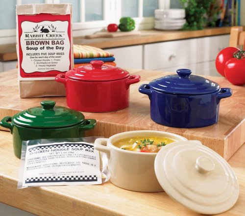 4 Soup Crocks With Lids Set By Collections Etc product image
