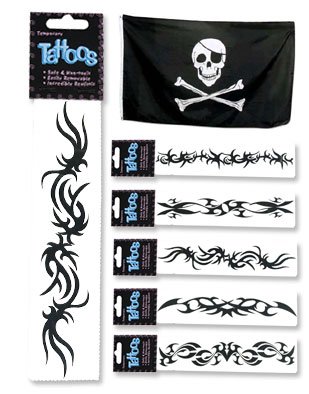 Witch Warlock Costume Halloween Arm Band Tattoo Features