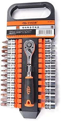 Topeva 1/4-Inch Combination Wrench Set, Hand Tools,Drive Socket Set 27-Piece With Rack (27pc Wrench Set)