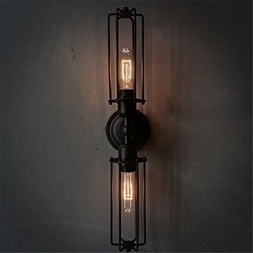 Navimc black antique wrought iron wall sconces light bedside wall…