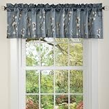 Lush Decor 18-Inch by 84-Inch Cocoa Flower Valance, Blue