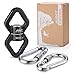 AusKit Swing Swivel, 30 KN Pulley, Safest Rotational Device Hanging Accessory with Carabiners (Black)