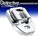 Distinctive Concealed Invisible Zipper Sewing Machine Presser Foot - Fits All Low Shank Snap-On Singer*, Brother, Babylock, Viking (Husky Series), Euro-Pro, Janome, Kenmore, White, Bernina (Bernette Series), New Home, Simplicity, Elna and More!