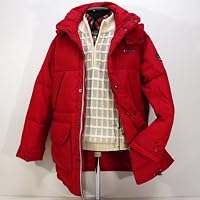2432 秋 冬 ダウン ハーフコート 男性 紳士服 メンズ CAPRI レッド（赤） L