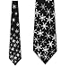 Three Rooker Winter Snow Flake Ties Mens Neckties Black