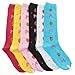 Angelina 6 Pairs Girls Knee High Socks with Non-Skid Bottom #3103
