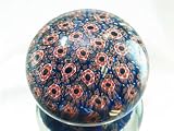 Murano Design Glass Art Purple Millefiori Paperweight PW-1101