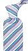 Scott Allan Mens Striped Tie - Turquoise Blue & Gray