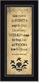 Serenity Prayer Folk Art Christian Print Sign ~FRAMED