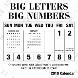 Big Letters Big Numbers 2010 Wall Calendar