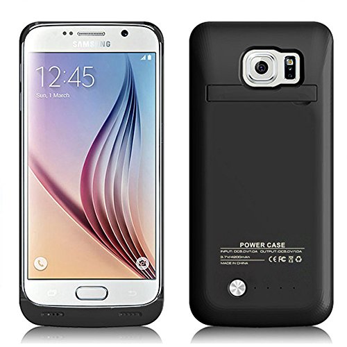 Galaxy S6 edge, 4200mAh Portable External Battery Backup Case Charger Power Bank For Samsung Galaxy S6 edge (Black)