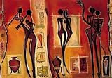 Kunstdruck 100x70 MASSAI - afrikanische Kunst Dalia figürlich Deko Afrika XL