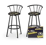 2 Pittsburgh Steelers NFL Football Themed Specialty / Custom Black Barstool ....