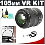 Nikon 105mm f/2.8 G VR AF-S Micro-Nikkor Lens + UV Filter + Accessory Kit for Nikon D3, D3s, D3x, D300, D40, D60, D5000, D90, D7000, D300s, D3000 & D3100 Digital SLR Cameras