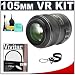 Nikon 105mm f/2.8 G VR AF-S Micro-Nikkor Lens + UV Filter + Accessory Kit for Nikon D3, D3s, D3x, D300, D40, D60, D5000, D90, D7000, D300s, D3000 & D3100 Digital SLR Cameras